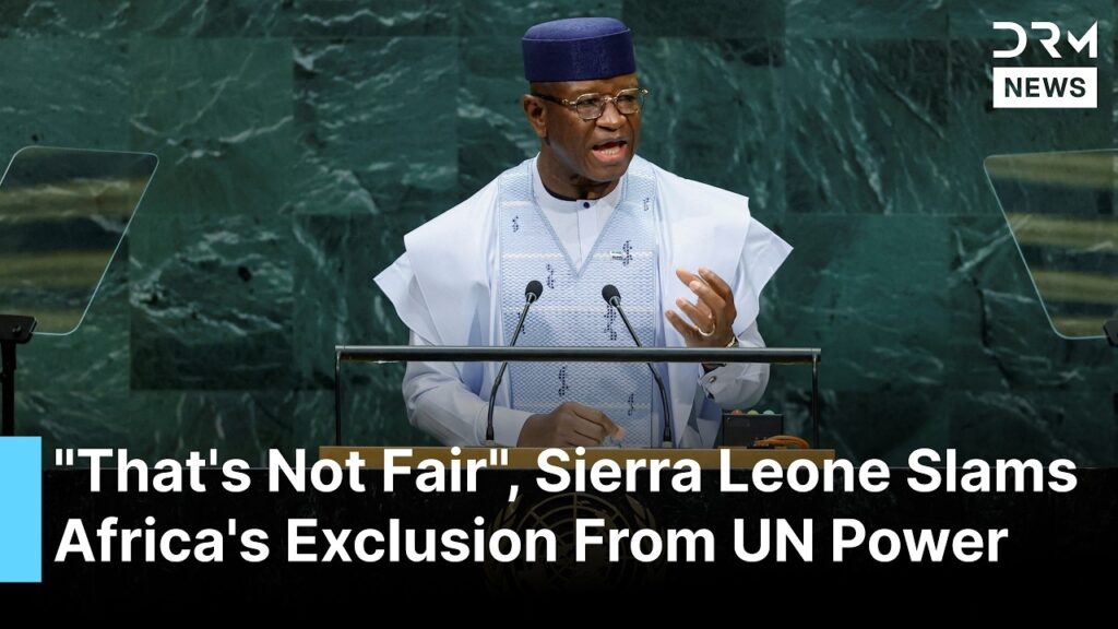 Sierra Leone President Champions Reparatory Justice, Female UN Chief in Fiery Speech | AC1G Sierra Leone President Champions Reparatory Justice, Female UN Chief in Fiery Speech | AC1G