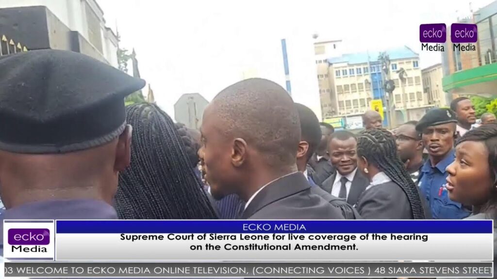 Supreme Court of Sierra Leone for live coverage of the hearing on the Constitutional Amendment. Supreme Court of Sierra Leone for live coverage of the hearing on the Constitutional Amendment.